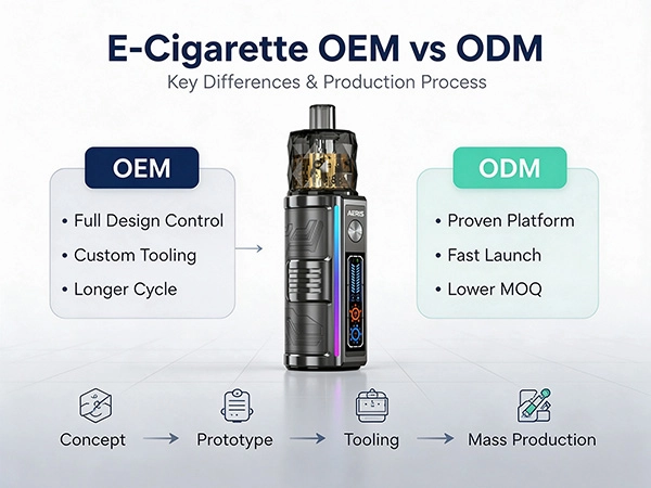 Vape OEM vs ODM: Key Differences & Concept-to-Mass Production Process